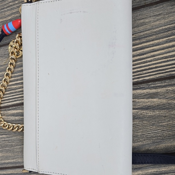 TORY BURCH EMBROIDERED EAST COAST CHAIN WALLET (RARE) - Picture 5 of 12